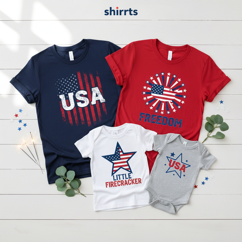 Matching 4th of July Custom Shirts: Design Coordinated Sets with AI in Minutes