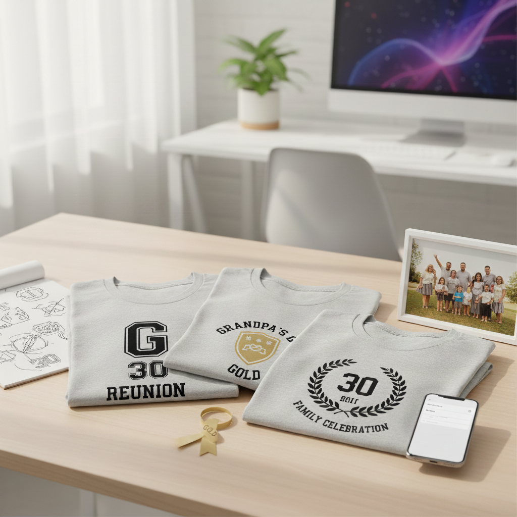 How I Got "Grandpa's Gold" 30-Year Reunion Shirts Done in Minutes Without Designing a Thing
