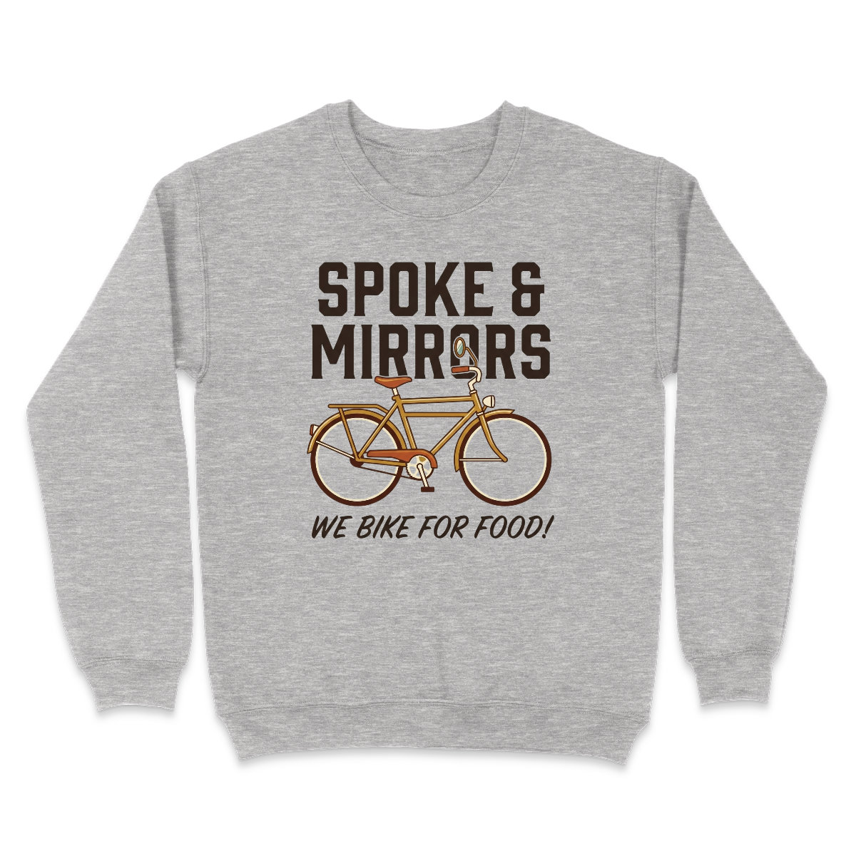 Heather gray Spoke & Mirrors cycling club crewneck sweatshirt