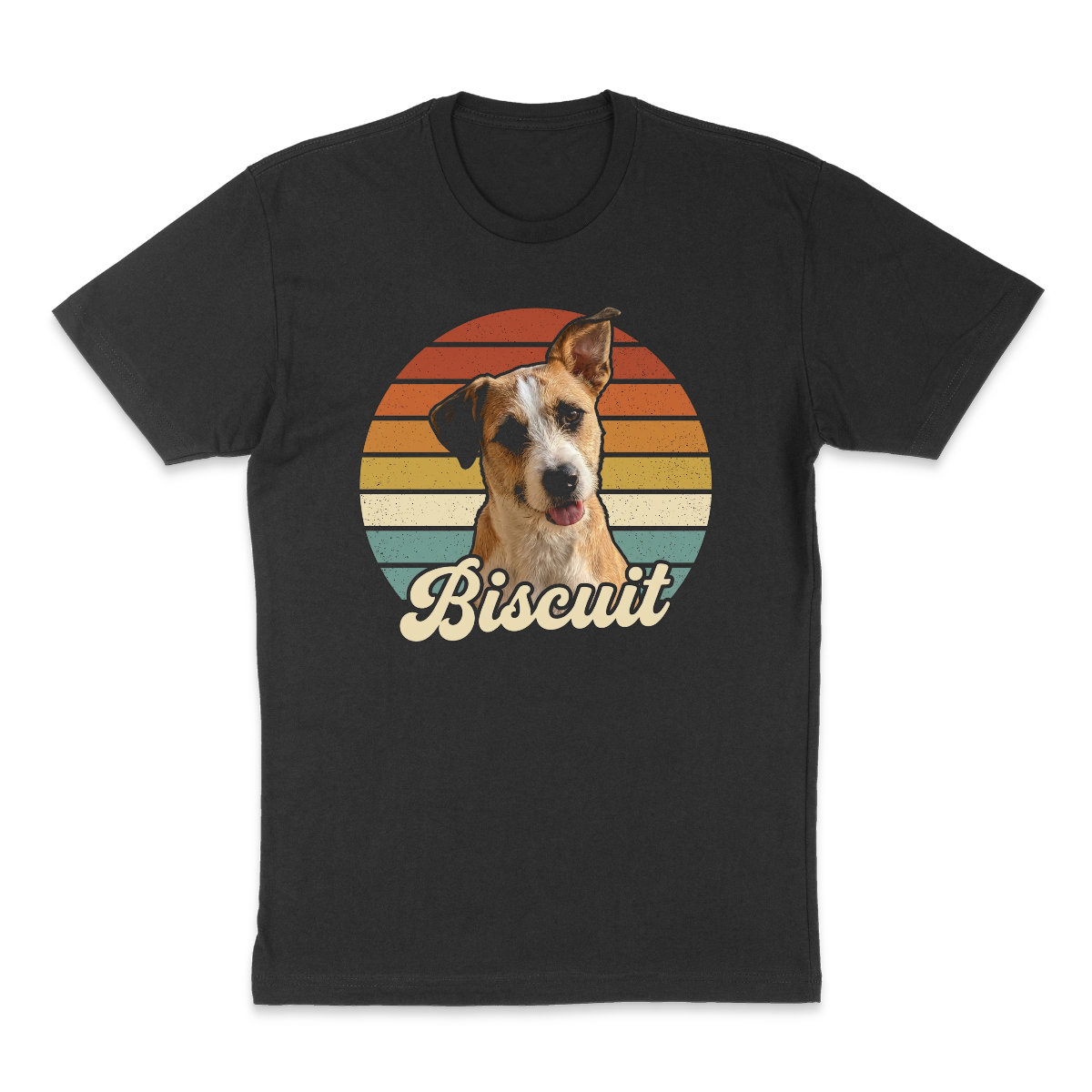 Retro Sunset Custom Dog Shirt