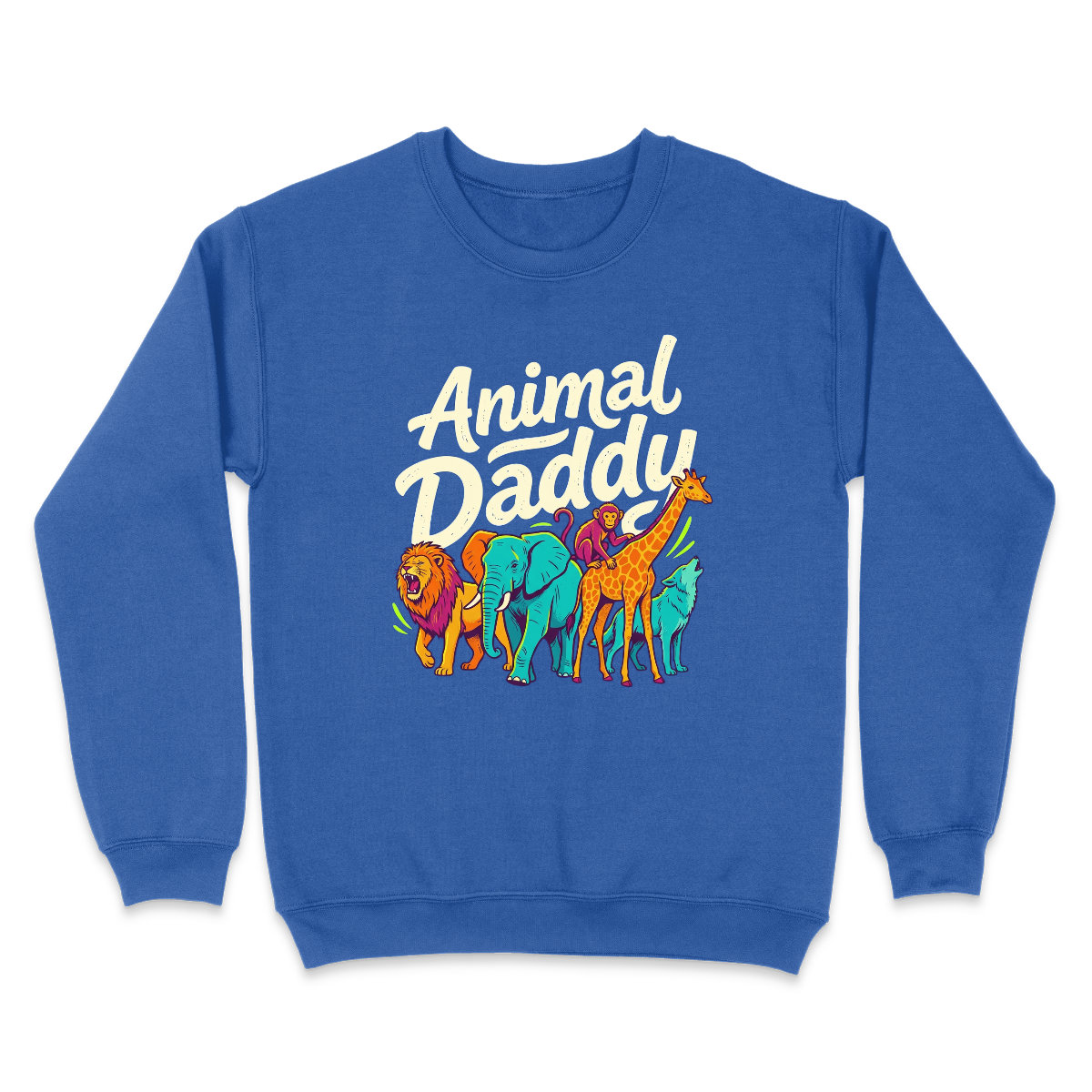 Royal blue Animal Daddy crewneck sweatshirt