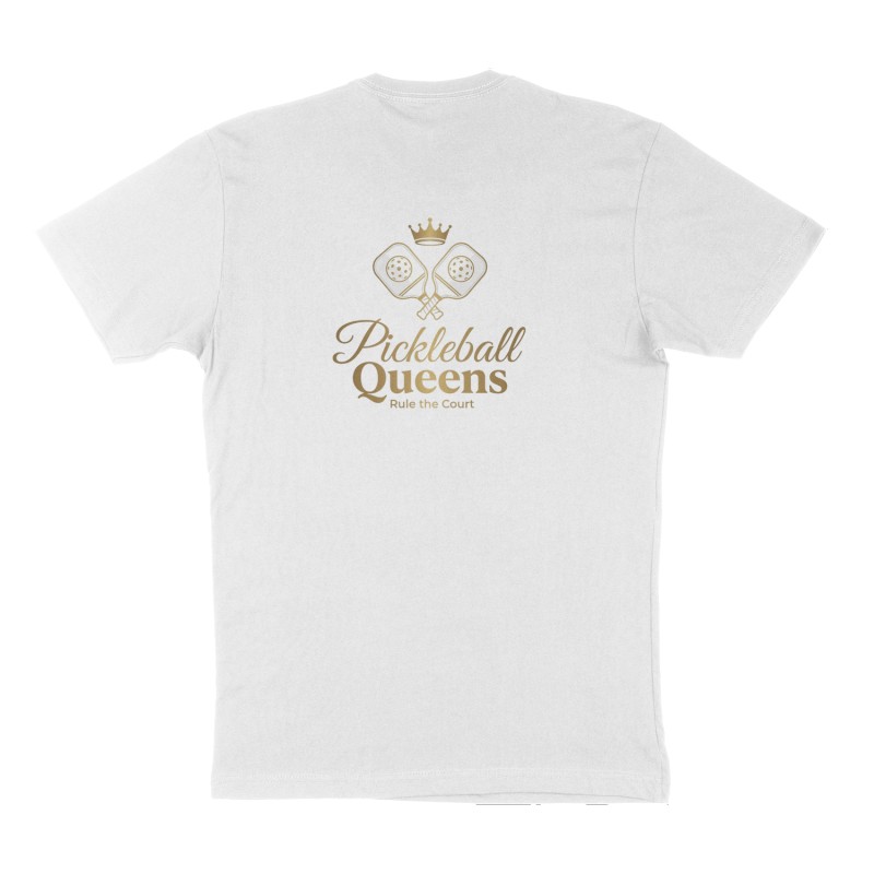 Custom t-shirt: "Pickleball queens ", Back & Front print, white shirt