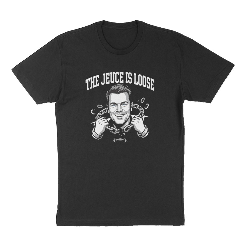 Custom t-shirt: "The Jeuice Is Loose", Front print, black shirt