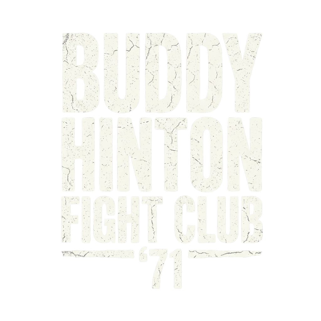 Custom t-shirt: "BUDDY HINTON FIGHT CLUB ", Front print, heather-gray shirt
