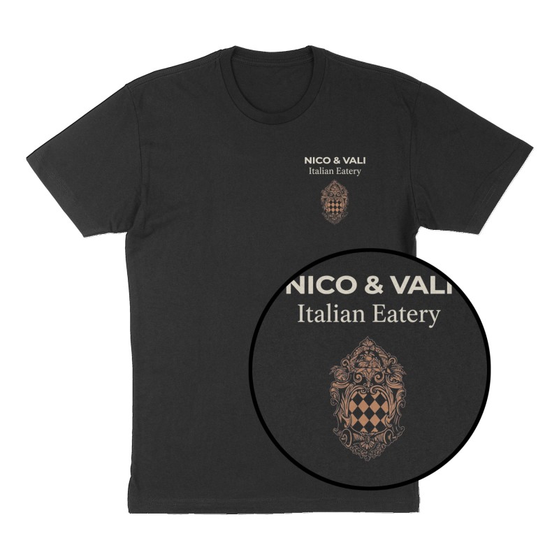 Custom t-shirt design, Left Chest print, black shirt