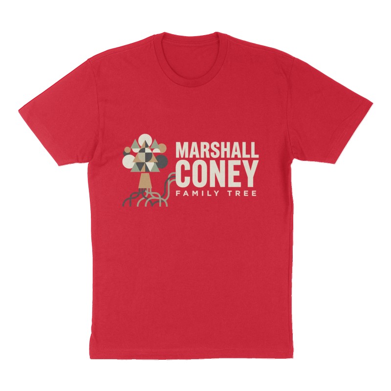 Custom t-shirt: "Marshall /Coney", red shirt
