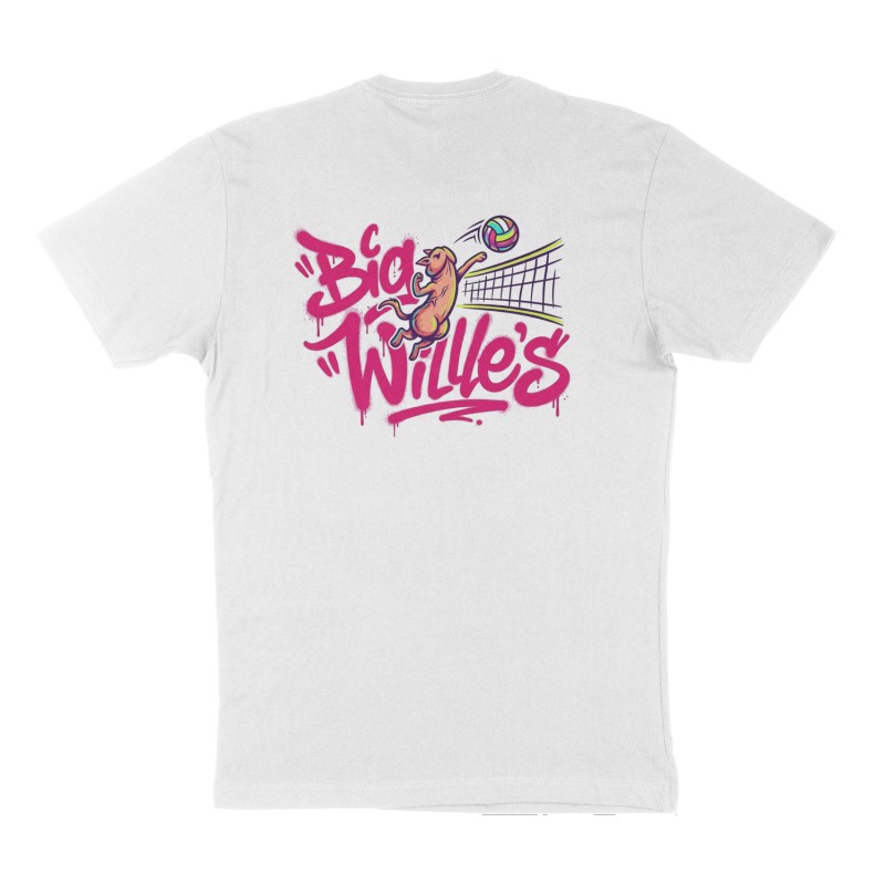 Custom t-shirt: "Big Wille’s", Back print, white shirt