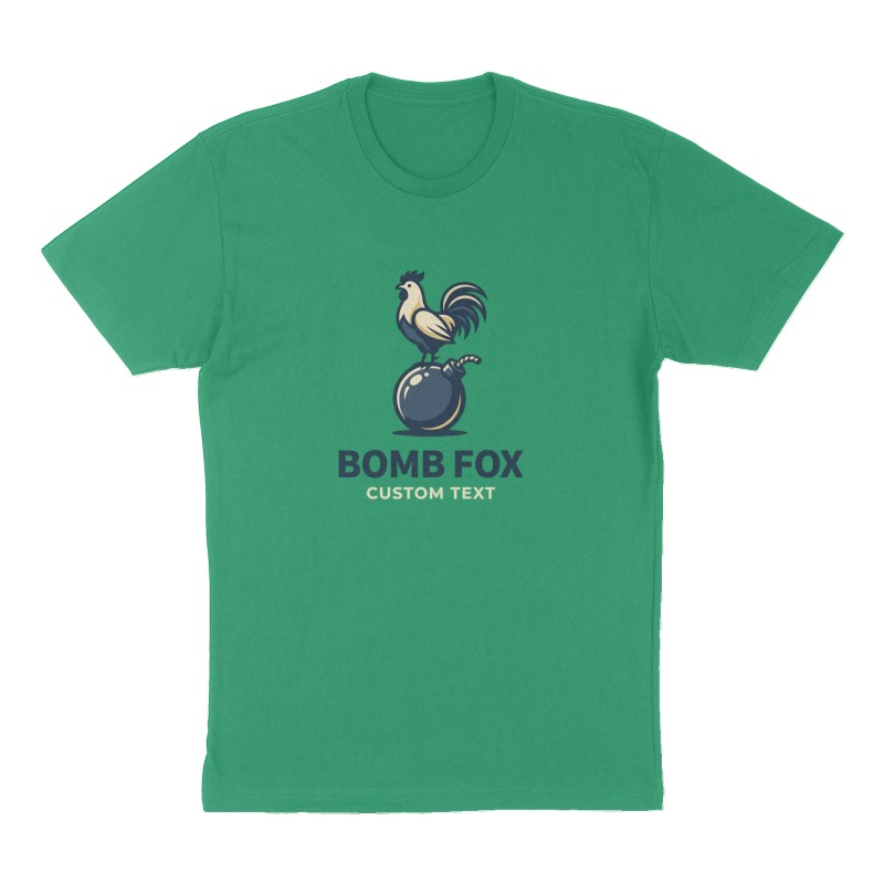 Custom t-shirt design, Front print, green shirt