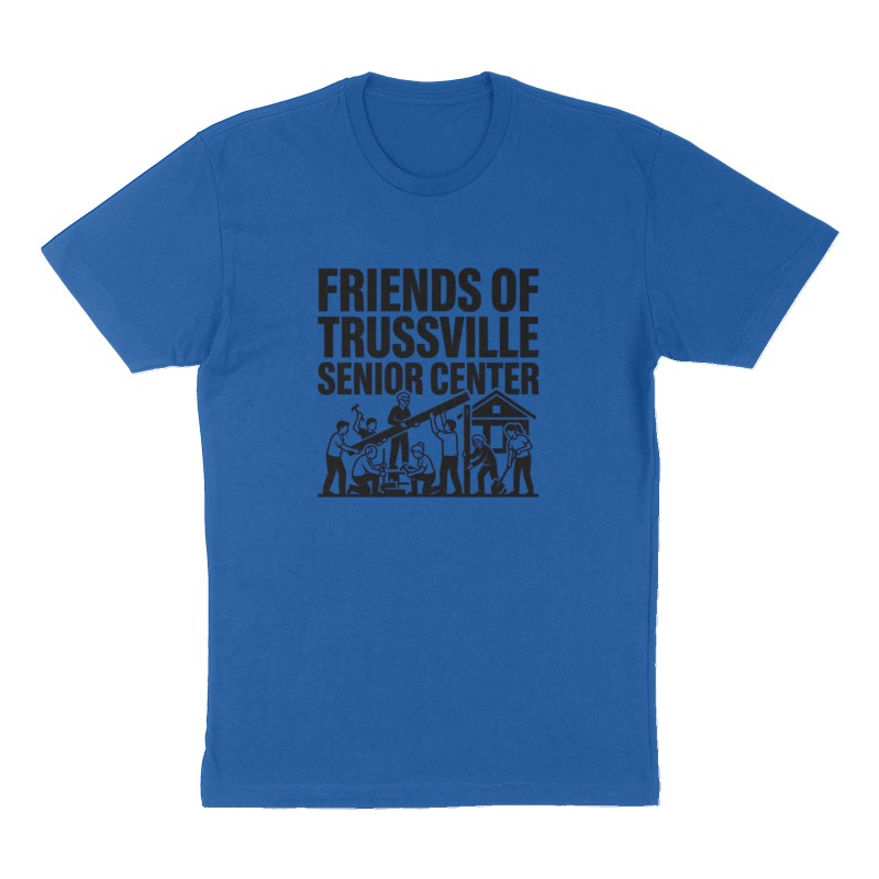 Custom t-shirt: "Friends of Trussville Senior Center", Front print, royal-blue shirt