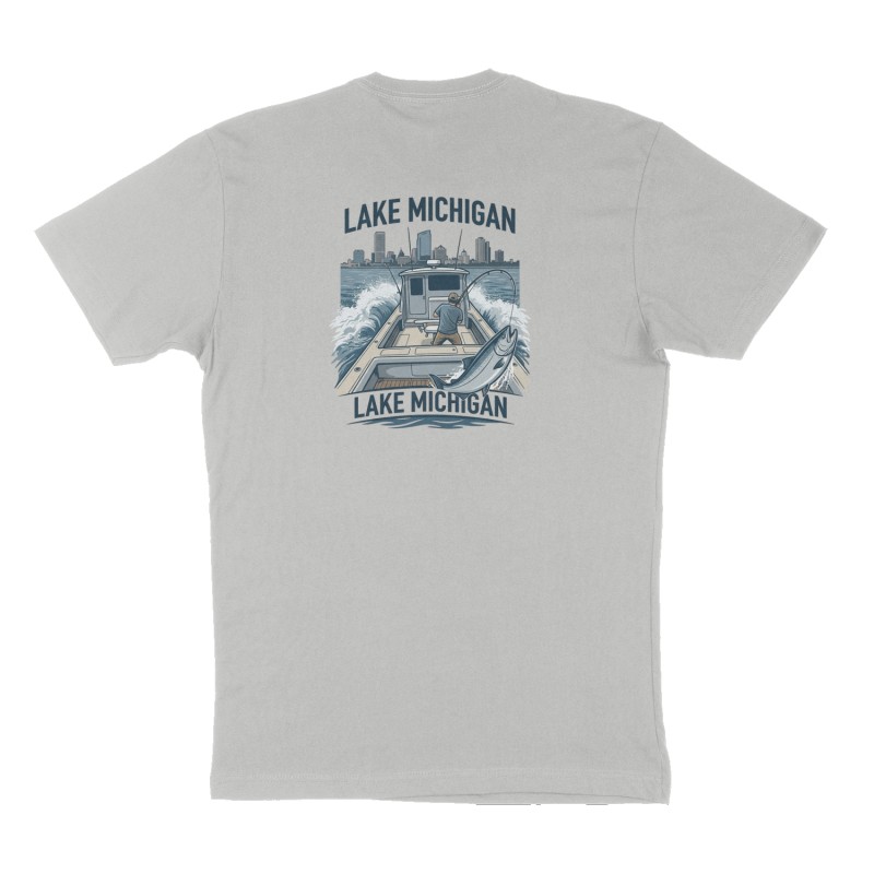 Custom t-shirt: "Mis-B-Havin", Back print, heather-gray shirt