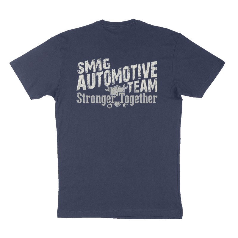Custom t-shirt: "SMG AUTOMOTIVE TEAM", Back print, navy shirt