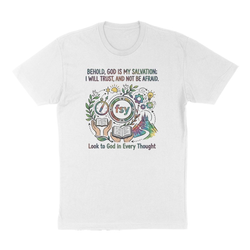 Custom t-shirt: "fsy", Front print, white shirt