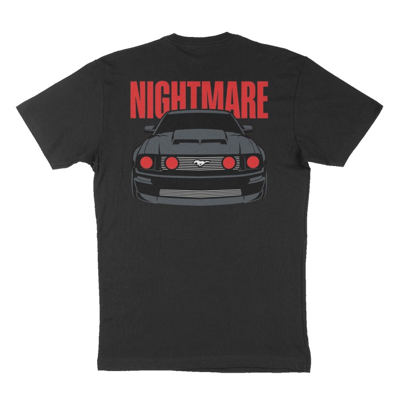 Custom t-shirt: "Nightmare", Back print, black shirt