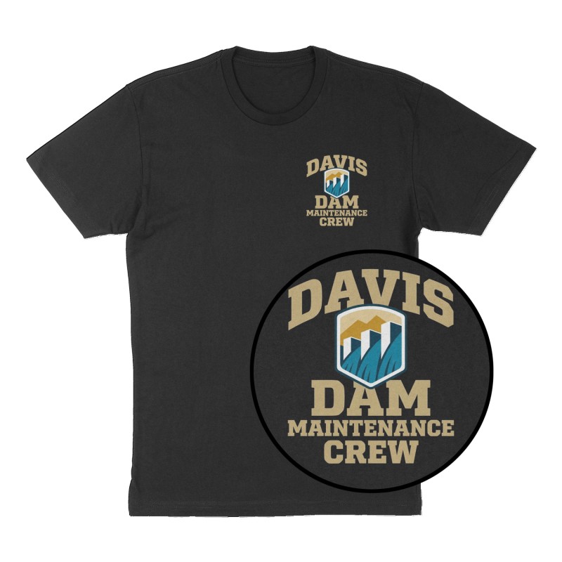 Custom t-shirt: "Davis Dam Maintenance Crew ", Left Chest print, black shirt