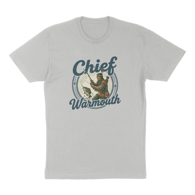 Custom t-shirt: "Chief Warmouth", Front print, heather-gray shirt