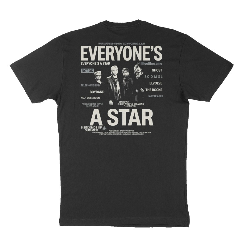 Custom t-shirt design, Back print, black shirt