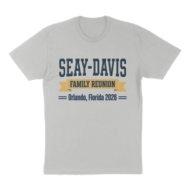 Custom t-shirt: "Seay-Davis Family Reunion", heather-gray shirt