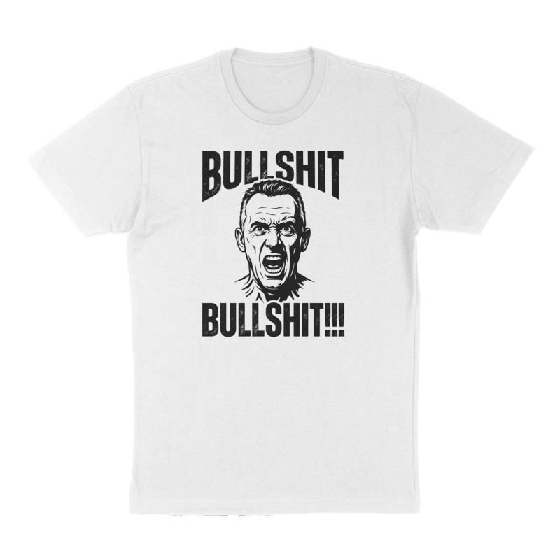 Custom t-shirt: "BULLSHIT!!!", Front print, white shirt