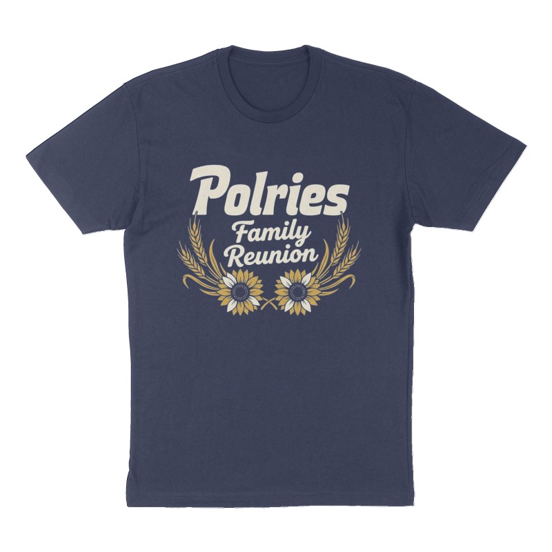 Custom t-shirt: "Polries ", Front print, navy shirt