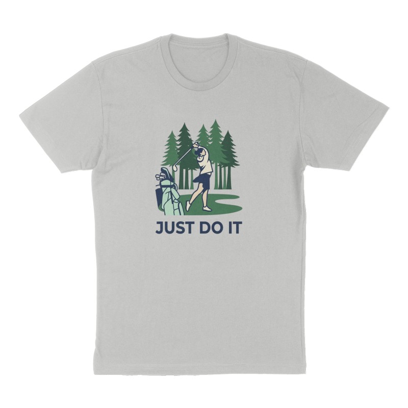 Custom t-shirt: "Just Do It", Front print, heather-gray shirt