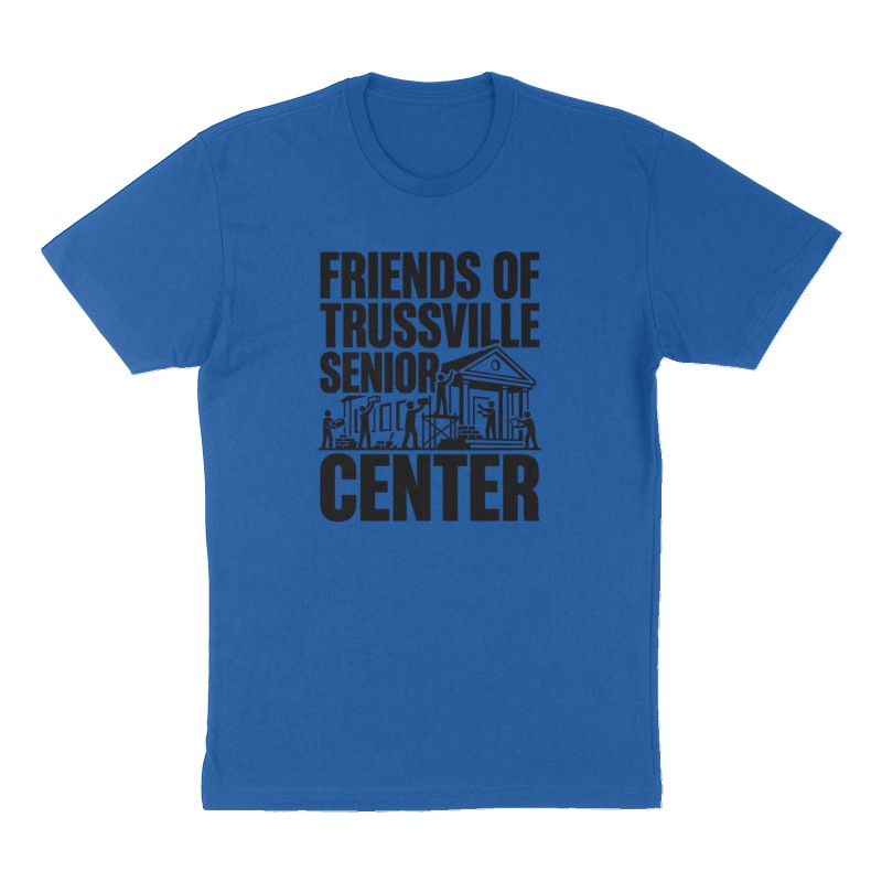 Custom t-shirt: "Friends of Trussville Senior Center", Front print, royal-blue shirt
