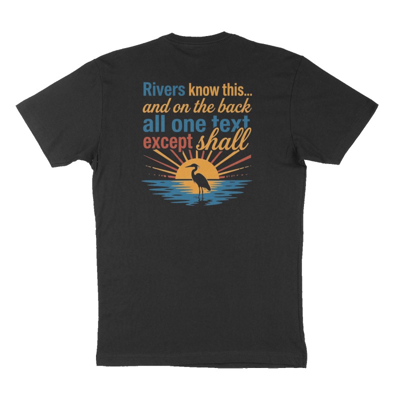 Custom t-shirt: "We shall get there", Back print, black shirt