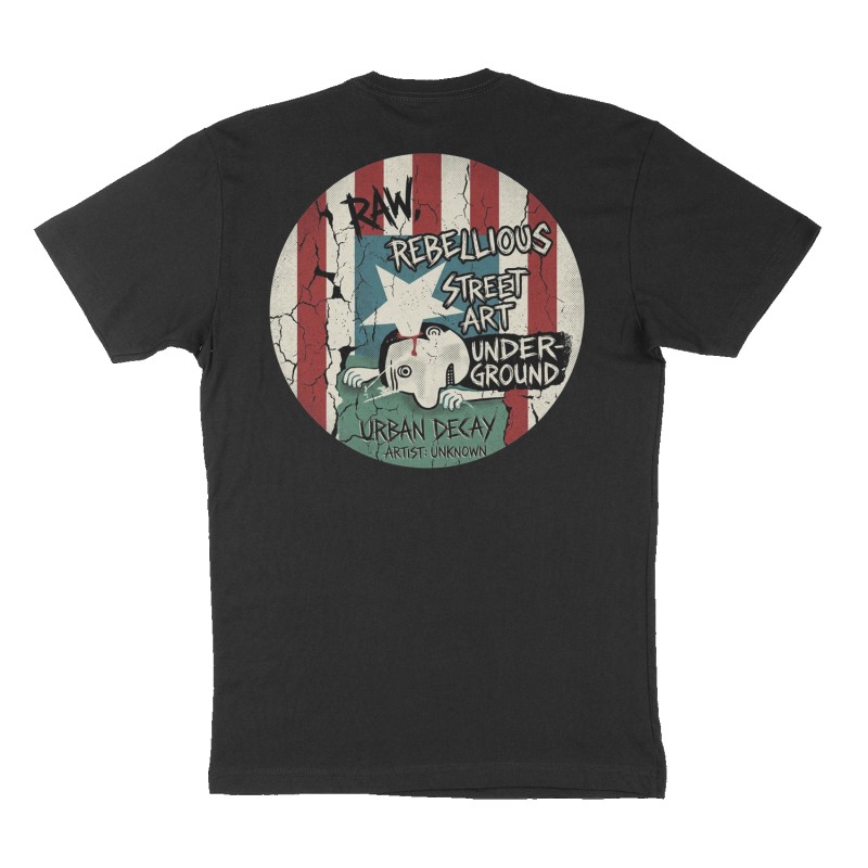 Custom t-shirt design, Back print, black shirt