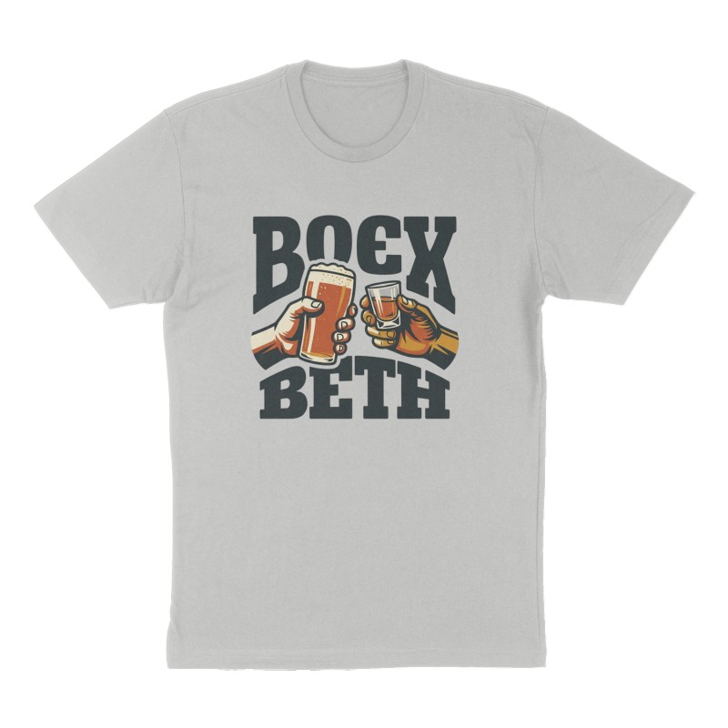 Custom t-shirt design, Front print, heather-gray shirt