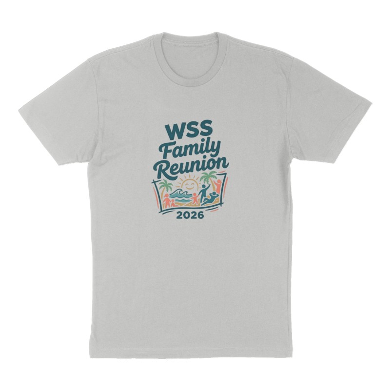 Custom t-shirt: "WSS Family Reunion ", Front print, heather-gray shirt
