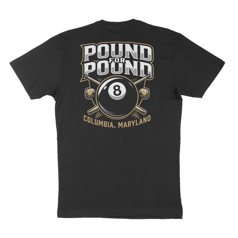 Custom t-shirt: "Pound fornPound", Back & Front print, black shirt