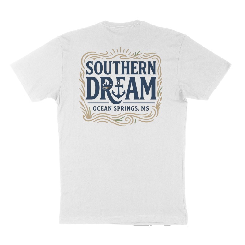 Custom t-shirt: "SOUTHERN DREAM", Back print, white shirt