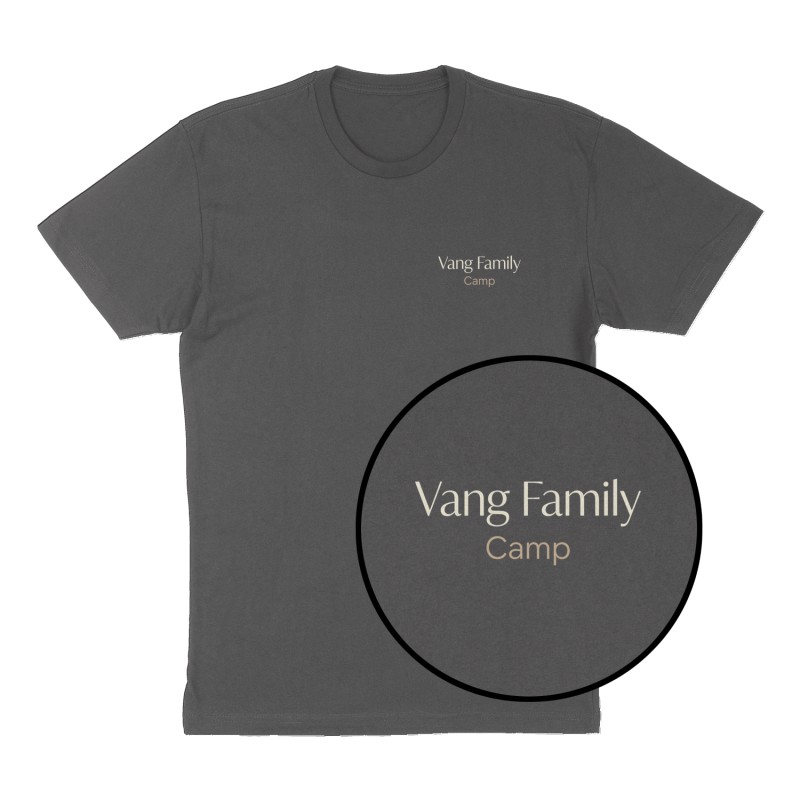 Custom t-shirt: "Vang Family ", Left Chest print, charcoal shirt