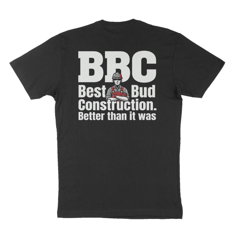 Custom t-shirt: "BBC", Back print, black shirt