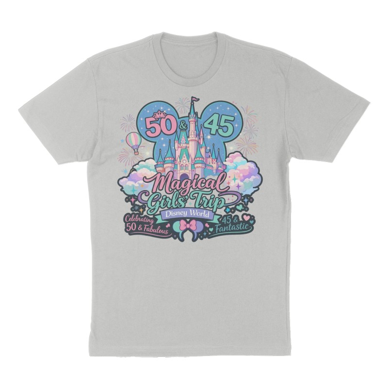 Custom t-shirt design, Front print, heather-gray shirt