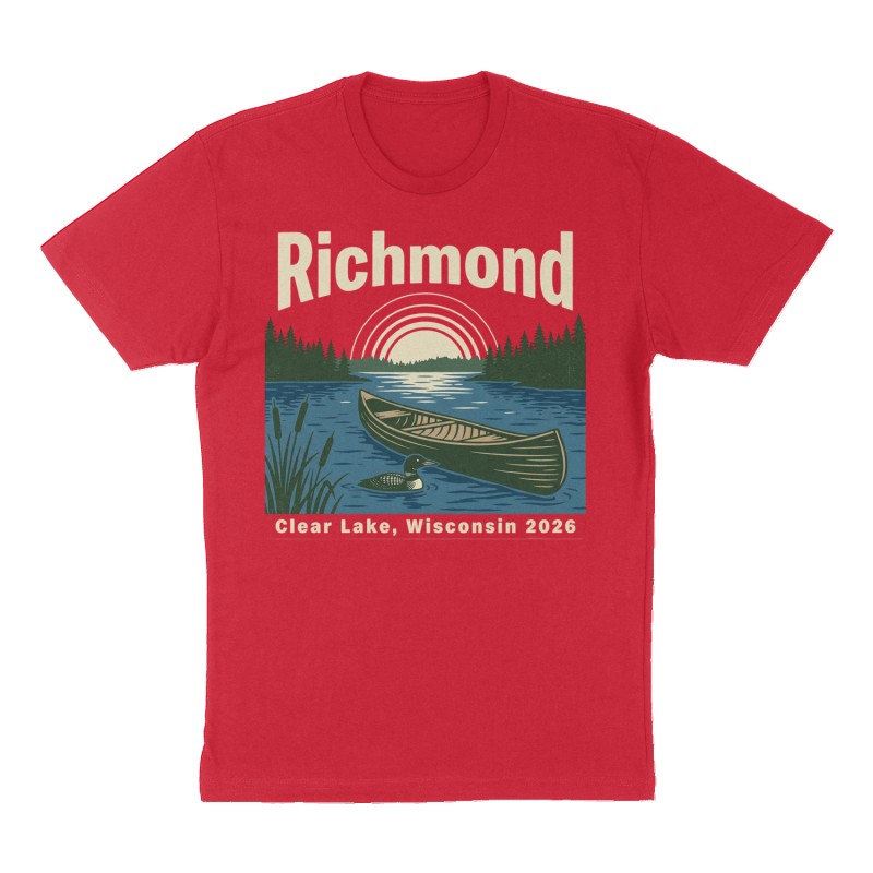 Custom t-shirt: "Richmond", red shirt