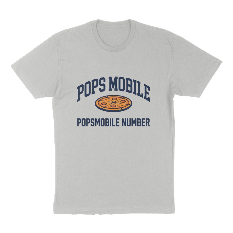 Custom t-shirt: "Pops mobile ", Front print, heather-gray shirt