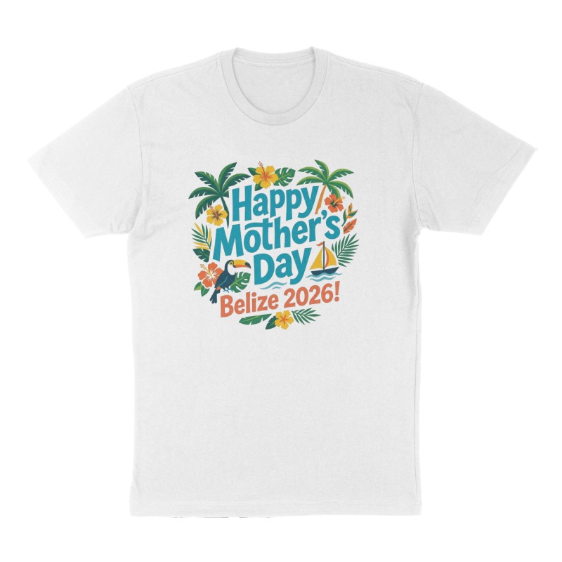 Custom t-shirt: "Happy Mother's Day", Front print, white shirt