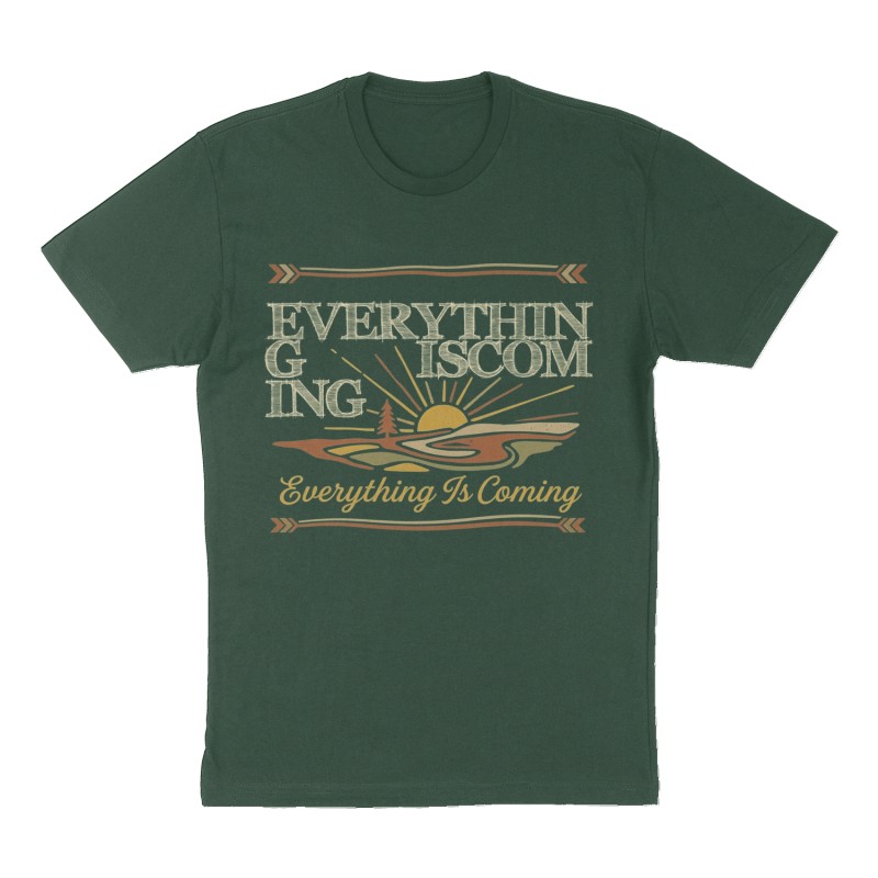 Custom t-shirt design, Front print, forest-green shirt