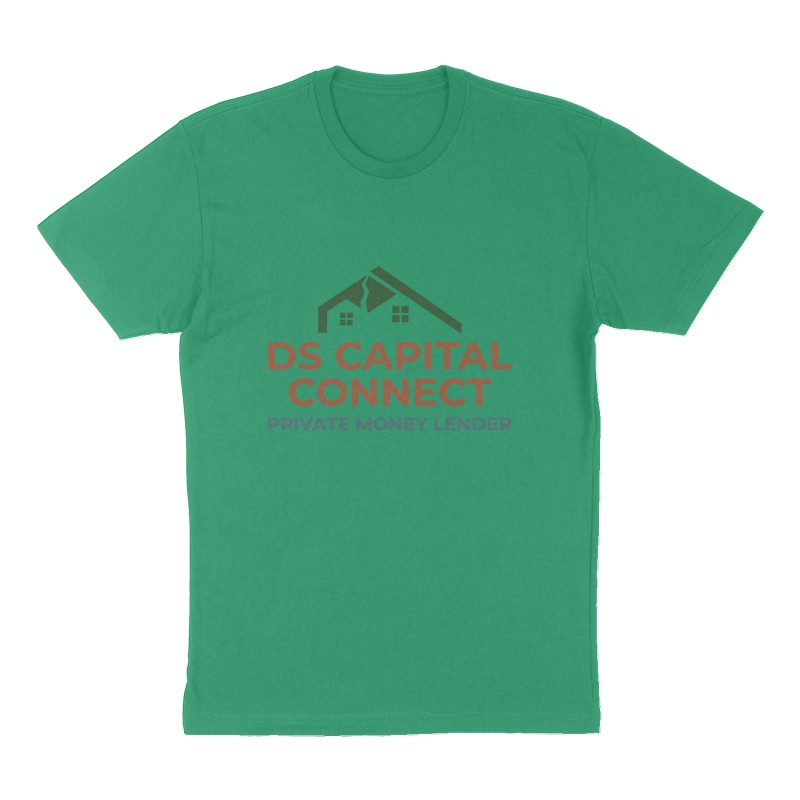 Custom t-shirt: "DS Capital Connect Private Money Lender", Front print, green shirt