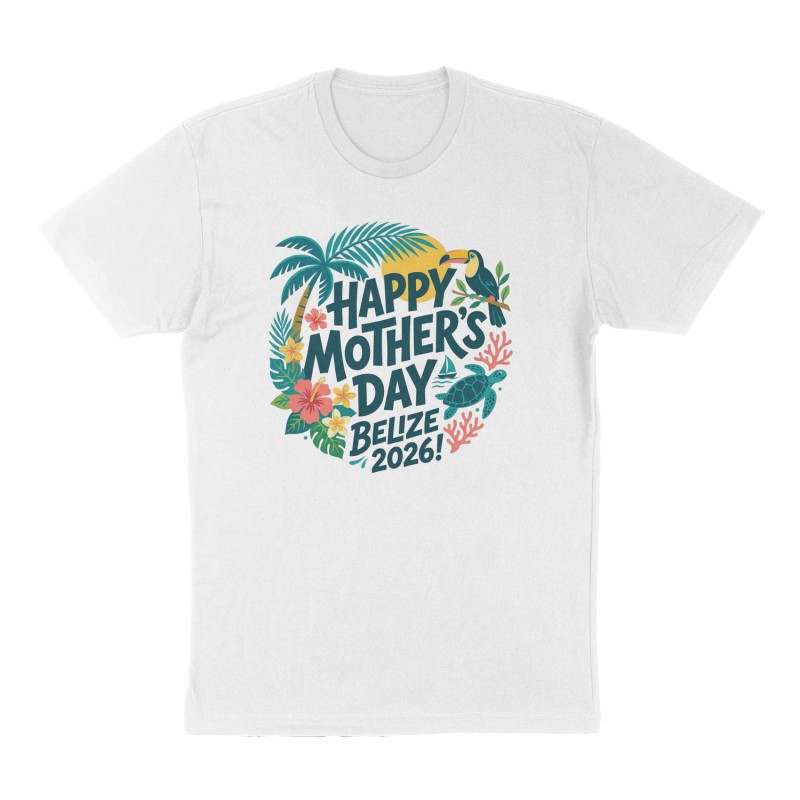 Custom t-shirt: "Happy Mother's Day", Front print, white shirt