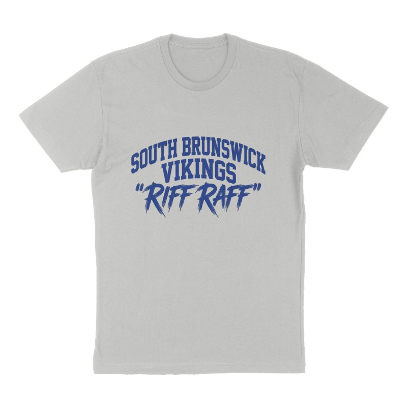 Custom t-shirt: "South Brunswick Vikings "Riff Raff"", Front print, heather-gray shirt