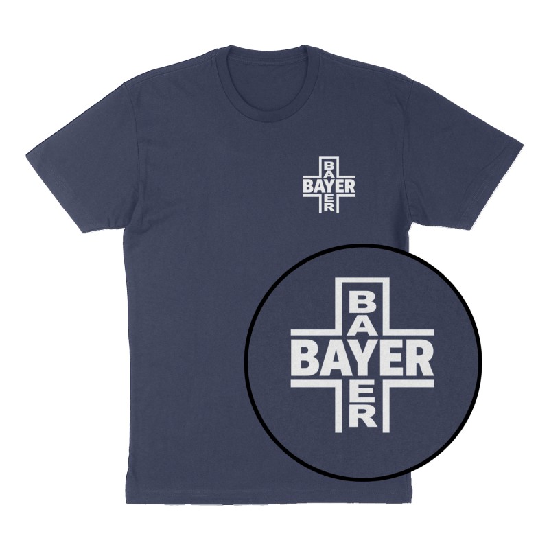 Custom t-shirt design, Left Chest print, navy shirt