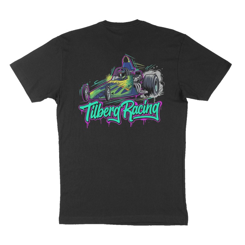 Custom t-shirt: "Tilberg Racing ", Back print, black shirt