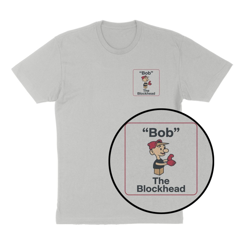 Custom t-shirt: "“Bob”", Left Chest print, heather-gray shirt