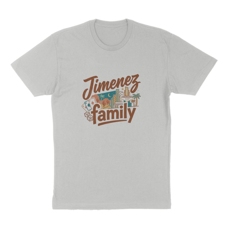 Custom t-shirt: "Jimenez family ", Front print, heather-gray shirt