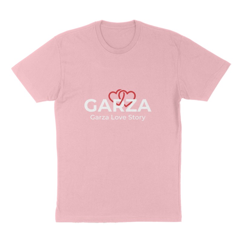 Custom t-shirt: "Garza ", Front print, pink shirt