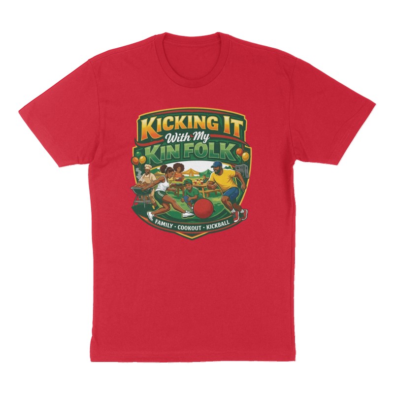 Custom t-shirt design, Front print, red shirt
