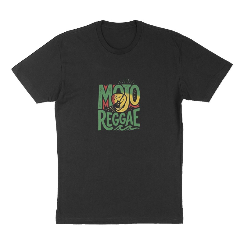 Custom t-shirt: "Mojo Reggae ", Front print, black shirt
