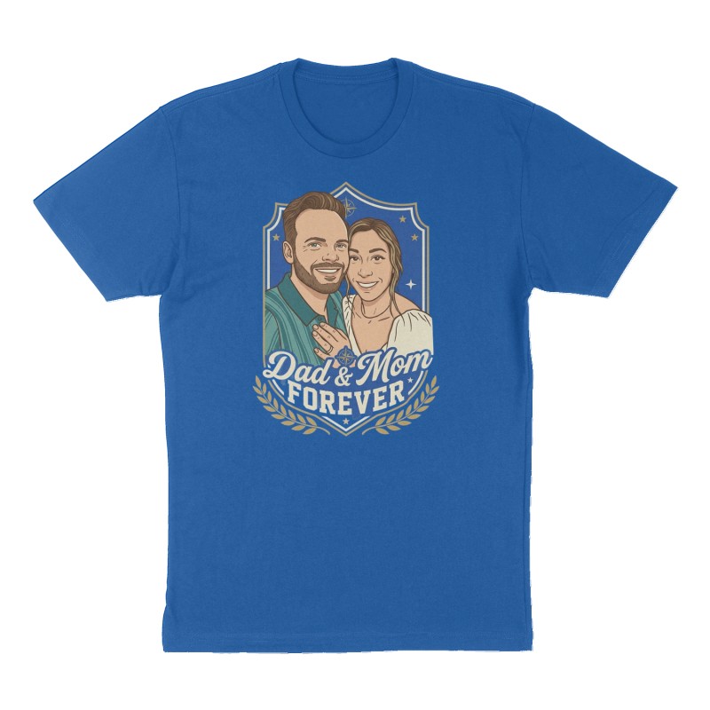 Custom t-shirt design, Front print, royal-blue shirt