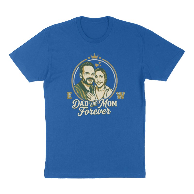 Custom t-shirt design, Front print, royal-blue shirt